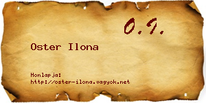 Oster Ilona névjegykártya